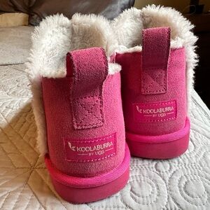 Koolaburra pink short faux-shearling boot